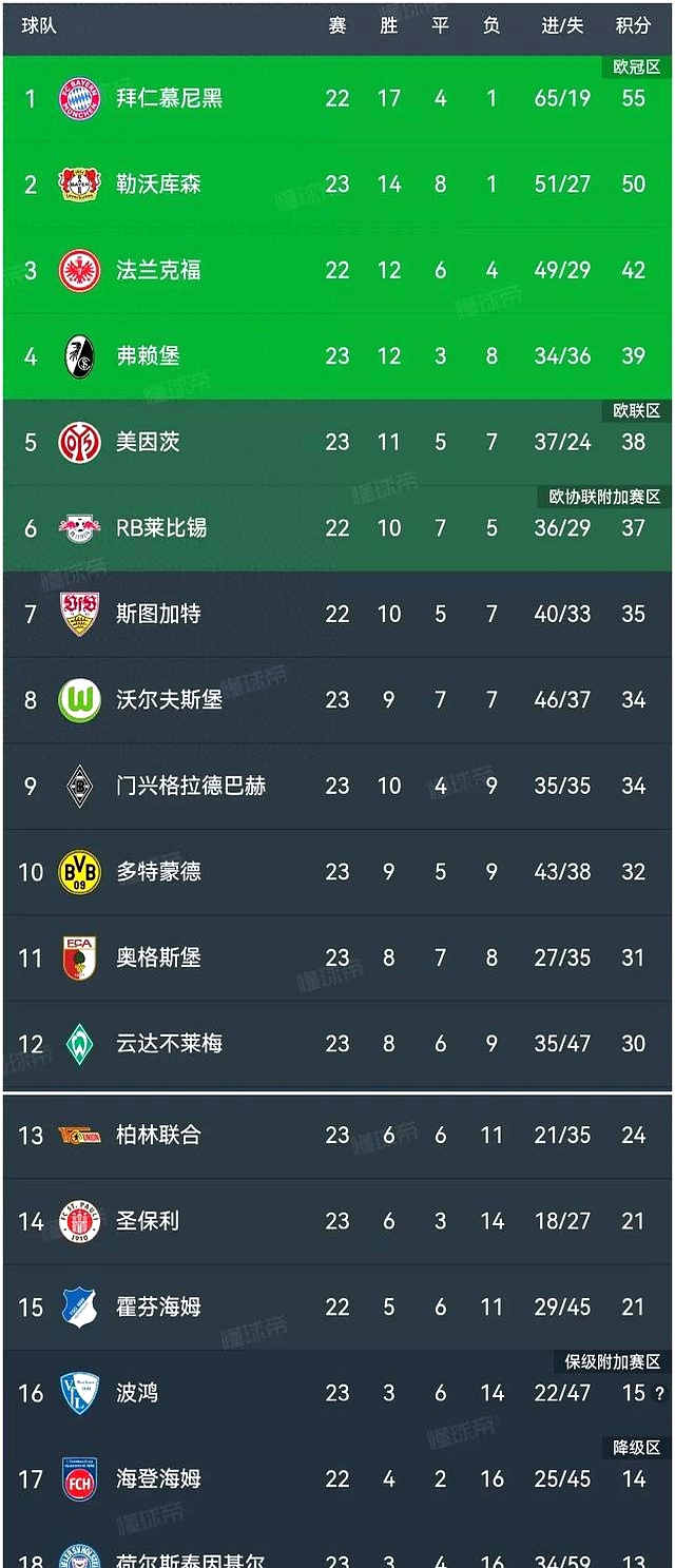 多特蒙德客场不敌勒沃库森，失去领先优势